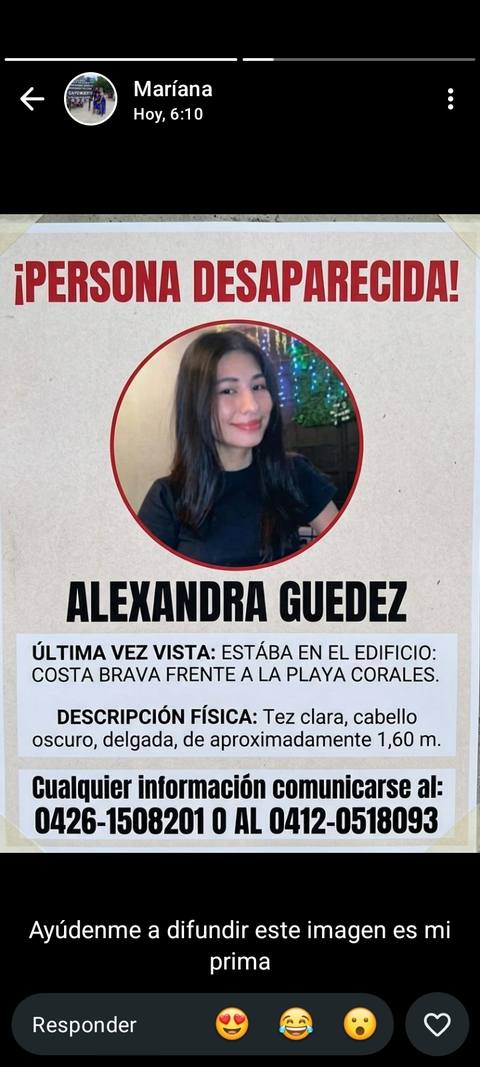 Foto de Alexandra Yarismar Guedez García
