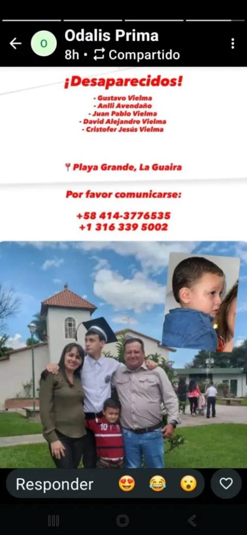 Foto de Gustavo, Anlli, Juan Pablo, David Alejandro, Cristofer Jesús Vielma