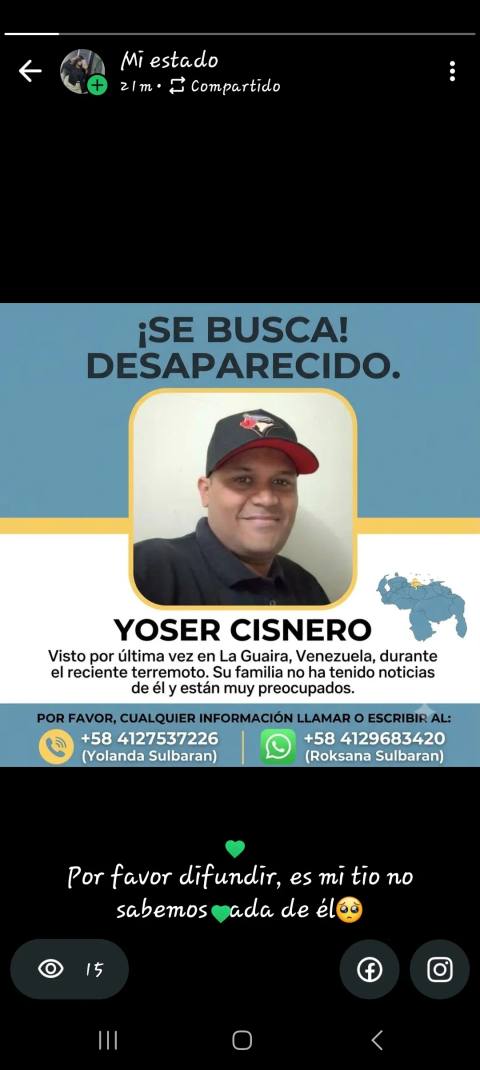 Foto de Yoser Alexander Cisnero Sulbaran