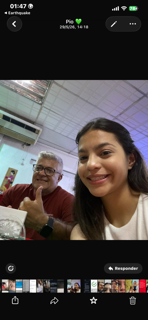 Foto de Paola Arellano y su padre No lo sé
