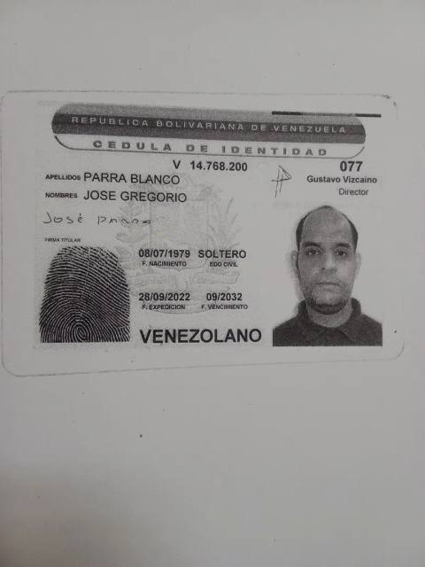 Foto de José Gregorio Parra Blanco