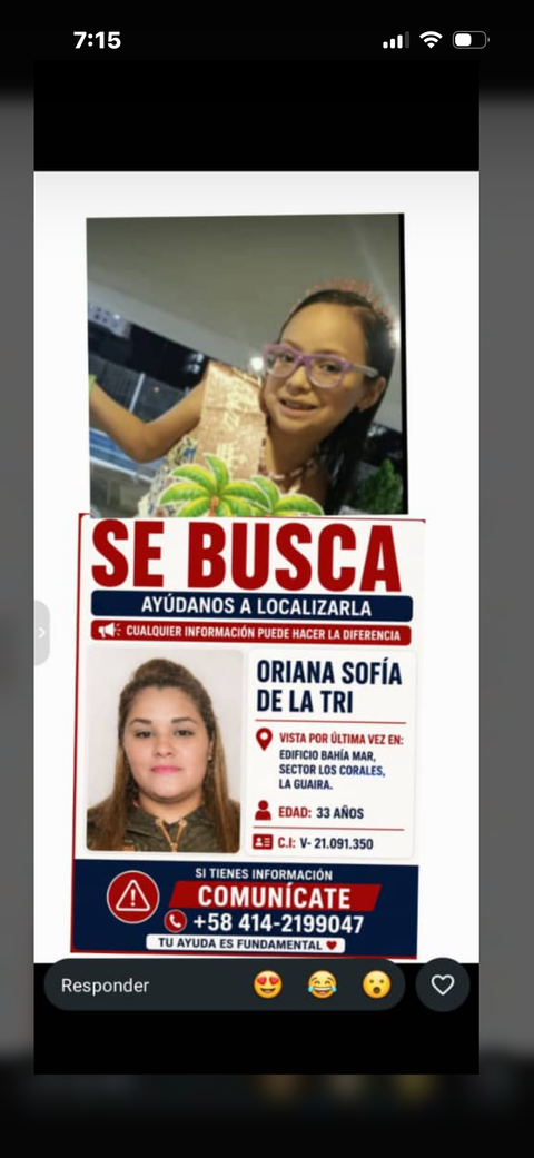 Foto de Oriana Sofía de la Tri