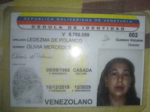 Foto de Olivia Mercedes Ledezma