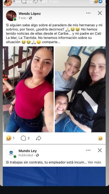 Foto de Gabriela López Maryori López Wilmer López