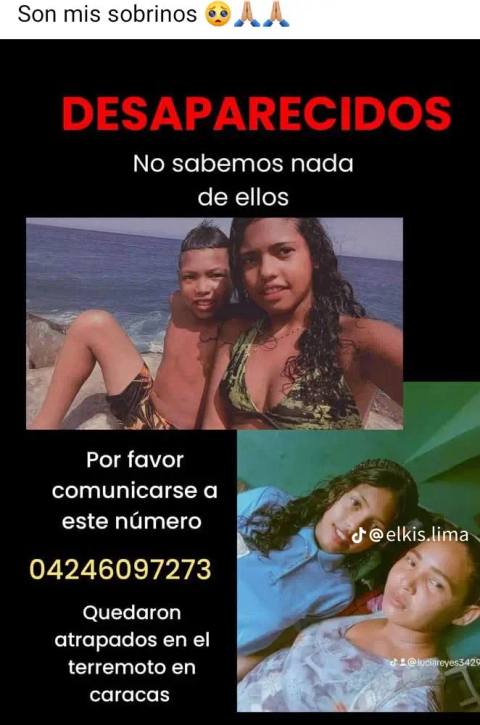 Foto de Yuliannys y su hermano y mamá Lima Reyes