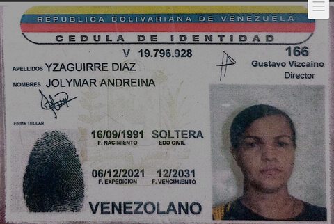 Foto de Jolymar Andreina Yzaguirre Diaz