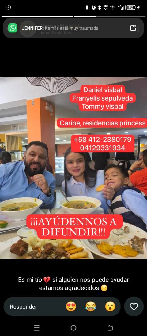 Foto de Daniel bisbal y familia Visbal