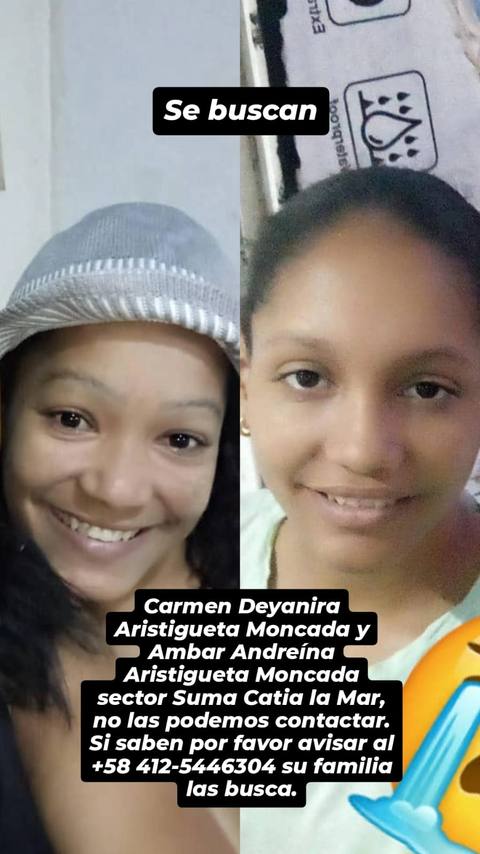 Foto de Carmen Deyanira y ámbar Andreína Aristigueta moncada