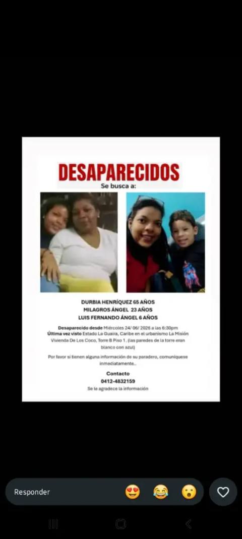 Foto de Luis Fernando Angel, Milagros Ángel, Durbia Henriquez Angel