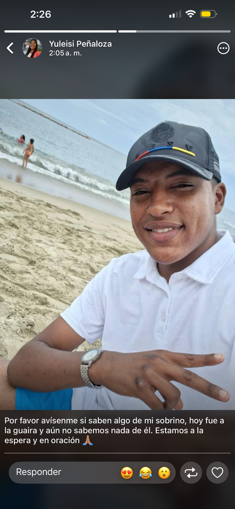 Foto de Yondelbis Josué Oropeza Peñaloza