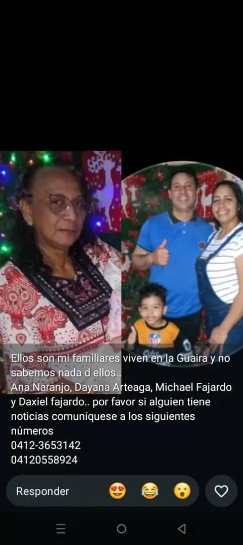 Foto de Dayana y Familia Arteaga