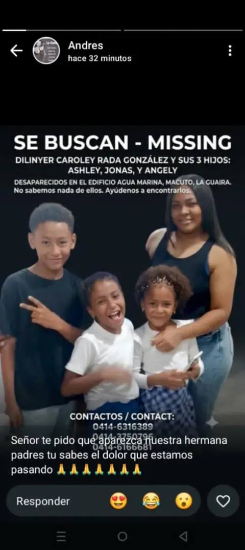 Foto de DILINYER CAROLEY RADA GONZÁLEZ Y sus tres hijos