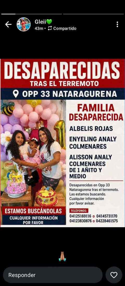 Foto de Albelis Rojas, Enyeling Colmenares y Alisson Colmenares Sharlin Torres
