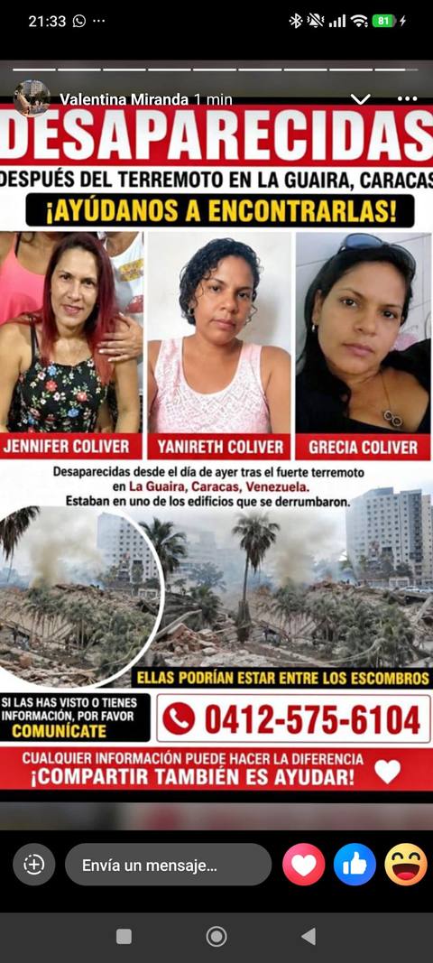 Foto de Persona desaparecidas Coliver