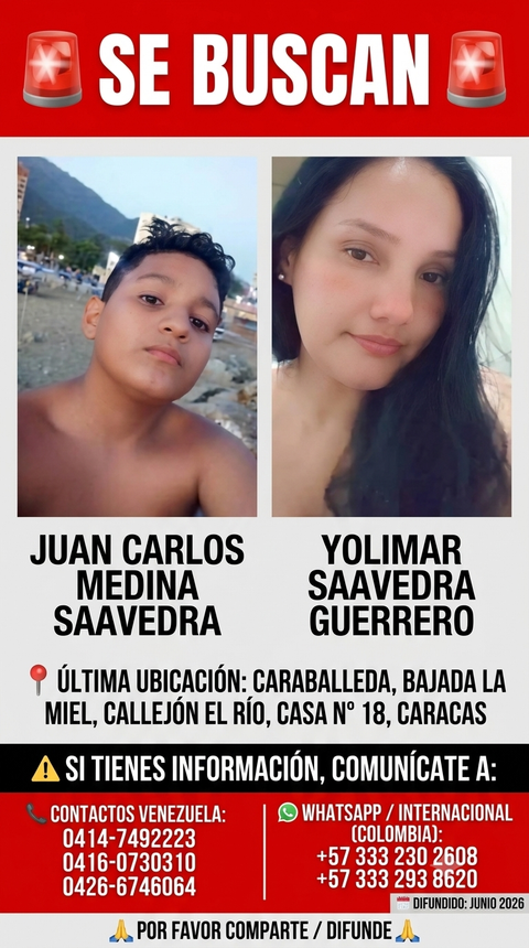 Foto de Yolimar y Juan Carlos Saavedra