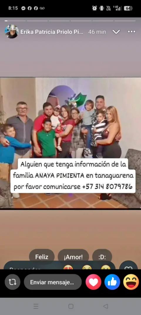 Foto de Karely, liney, José Gregorio, Familia Anaya pimienta