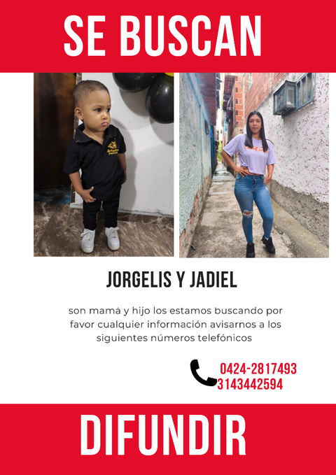 Foto de Jorgelis y su bebé jadiel Areyanó rondo.