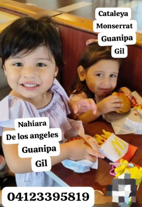 Foto de Cataleya Monserrat y Ahinara del los Angeles Guanipa Gil