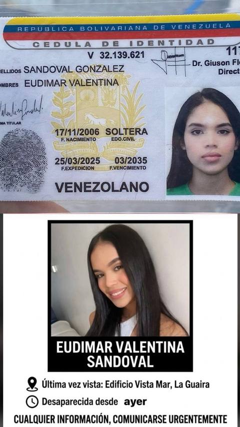 Foto de Eudimar Valentina Sandoval González