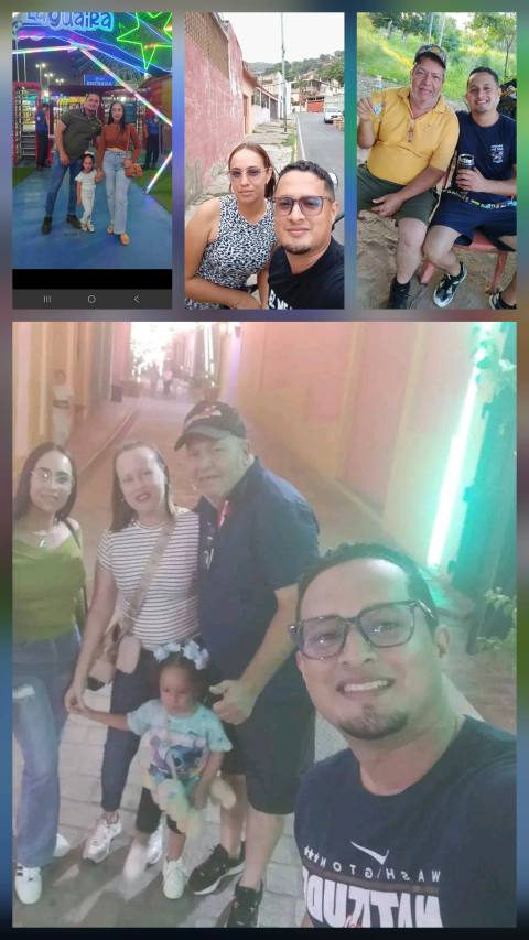 Foto de Karloris fajardo, César Gil, la niña gianna Gil, y suegros de mi cuñada Família Gil fajardo