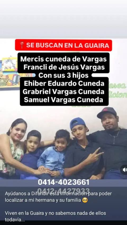 Foto de Mercis Cuneda - Franclin Vargas - Ehiber Cuneda Grabiel Vargas y Samuel Vargas