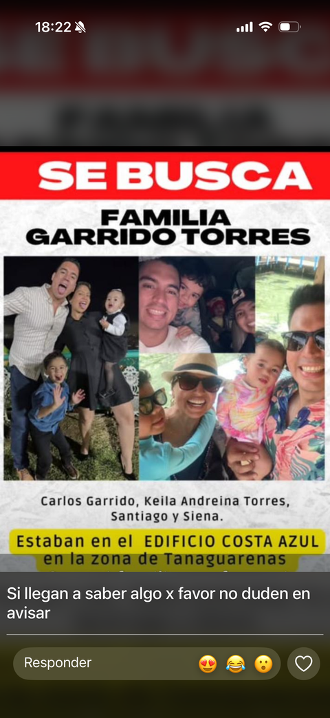 Foto de Keila torres Carlos garrido y sus hijos Garrido