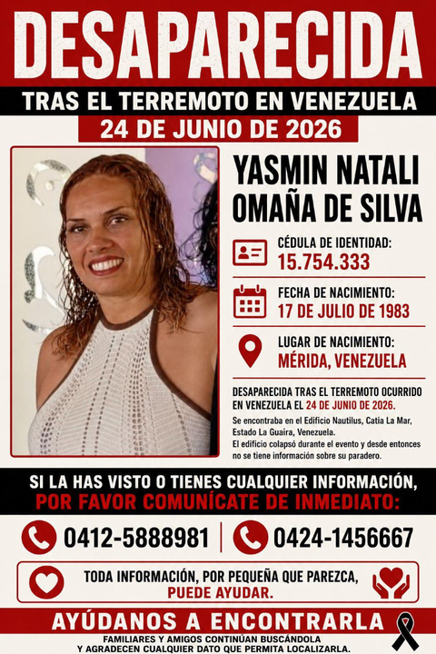 Foto de Yasmín Natali Omaña de Silva