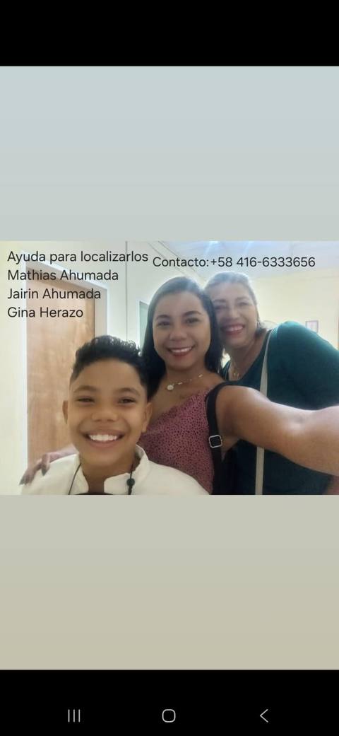 Foto de Jairin Ahumada e hijo Mathias Ahumada, Gina Herazo (madre) Ahumada, Herazo