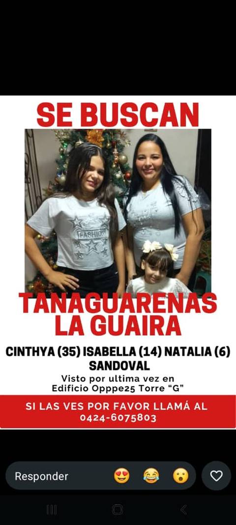 Foto de Cinthya, Isabella y Natalia Sandoval