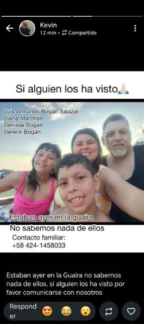 Foto de Luis Armando Bogán Salazar Diana Marchán Denisse Bogán Dereck Bogán