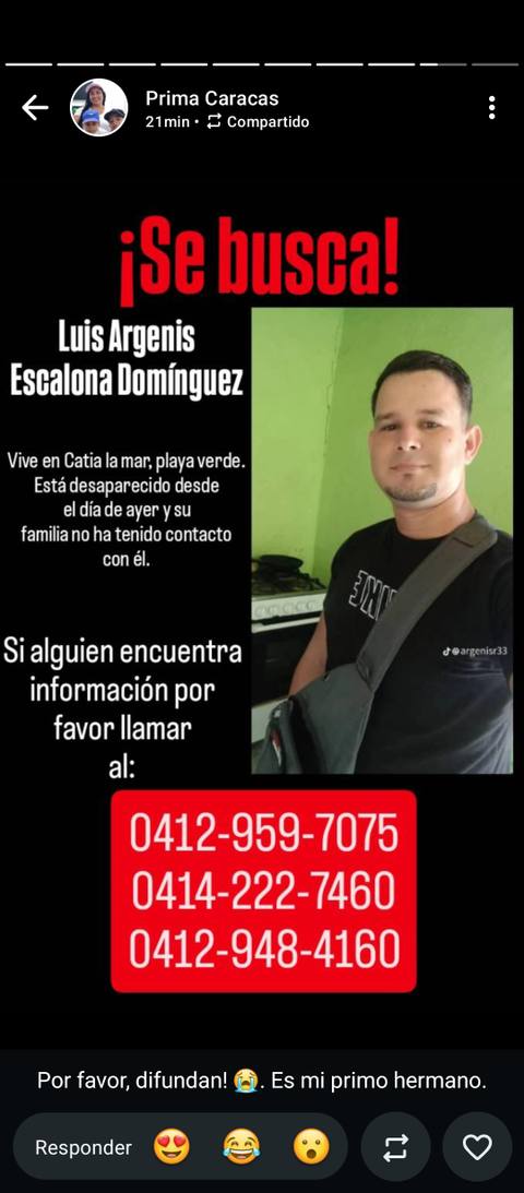Foto de Luis Argenis Escalona Domínguez