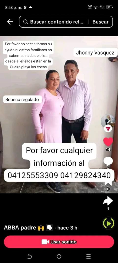 Foto de Jhonny Vasquez y Rebeca regalado Jhonny Vasquez y Rebeca regalado