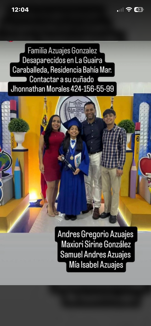 Foto de Andres y familia Azuaje Gonzalez