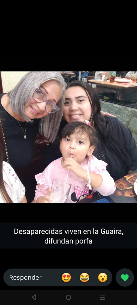 Foto de Lisbeth Tibisay López colmenares, Vanessa yenireth Suárez López y Angelina Isabella Veiga Suárez López