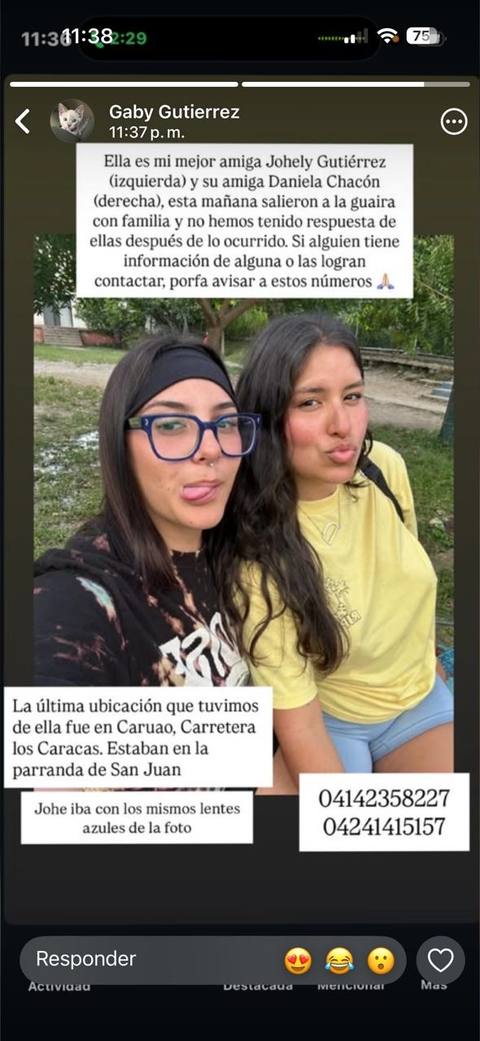 Foto de Johely Gutiérrez y Daniela Chacón .