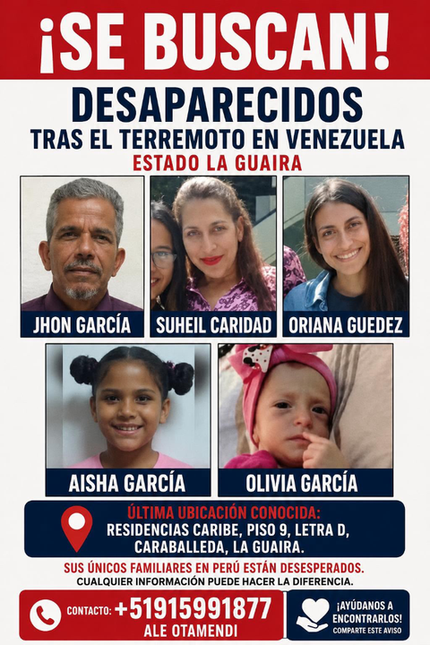Foto de Jhon Garcia, Suheil Caridad, Oriana Guedez, Aisha Garcia, Olivia Garcia Familia Garcia