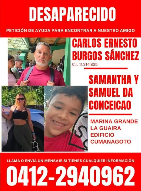 Foto de Samuel, Samantha y Carlos Torres, Conceicao y Burgos