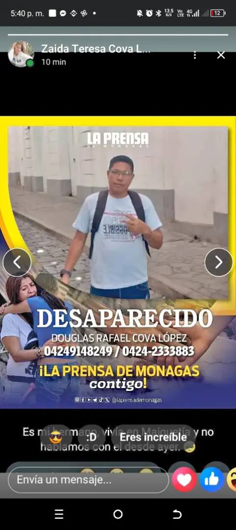 Foto de Douglas Rafael Cova López