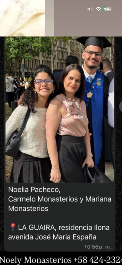 Foto de Noelia Pacheco, Mariana Monasterios, Carmelo Monasterios Monasterios pacheco