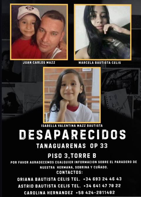 Foto de JUAN CARLOS MAZZ, MARCELA BAUTISTA CELIS, ISABELLA VALENTINA MAZZ BAUTISTA